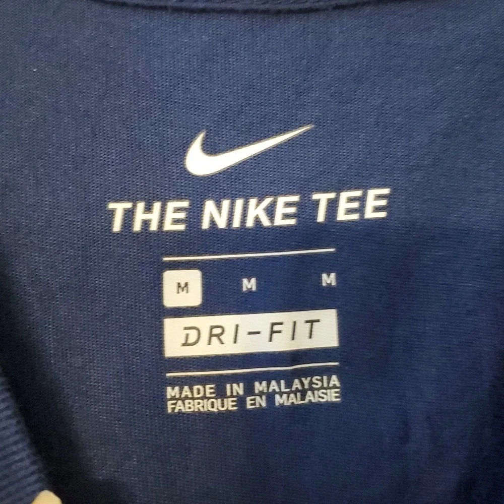 Nike Mens Navy DUNK ON YOU Short Sleeve Dri-Fit‎ Basketball Shirt Size Medium